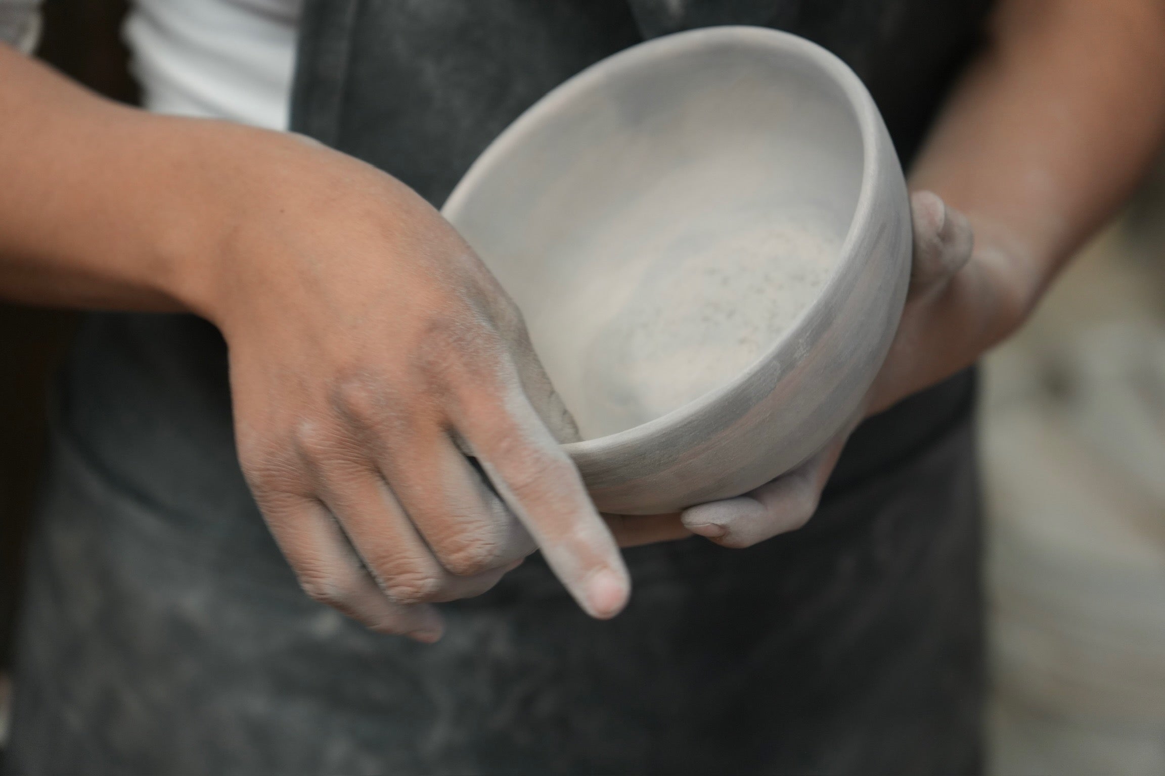 Girl handmade ceramic bowl