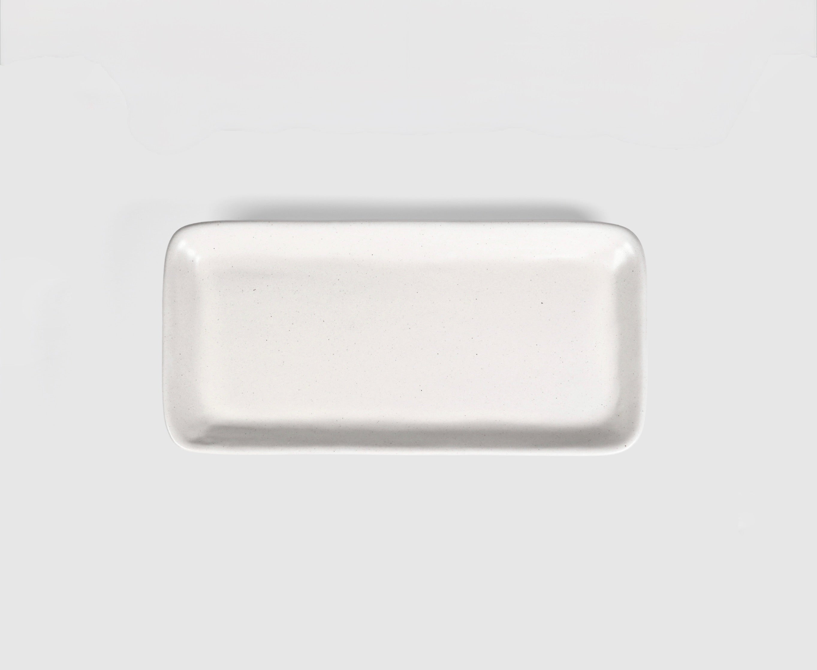 Flat Rectangular Tray by Humo 1810 – olive semi-matte ceramic, rounded corners, 11.25 inch