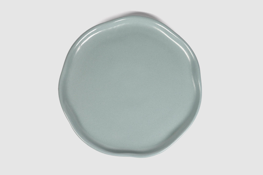 Side Plate Safin by Humo 1810 – taupe stoneware, softly undulating rim, 8.75 inch