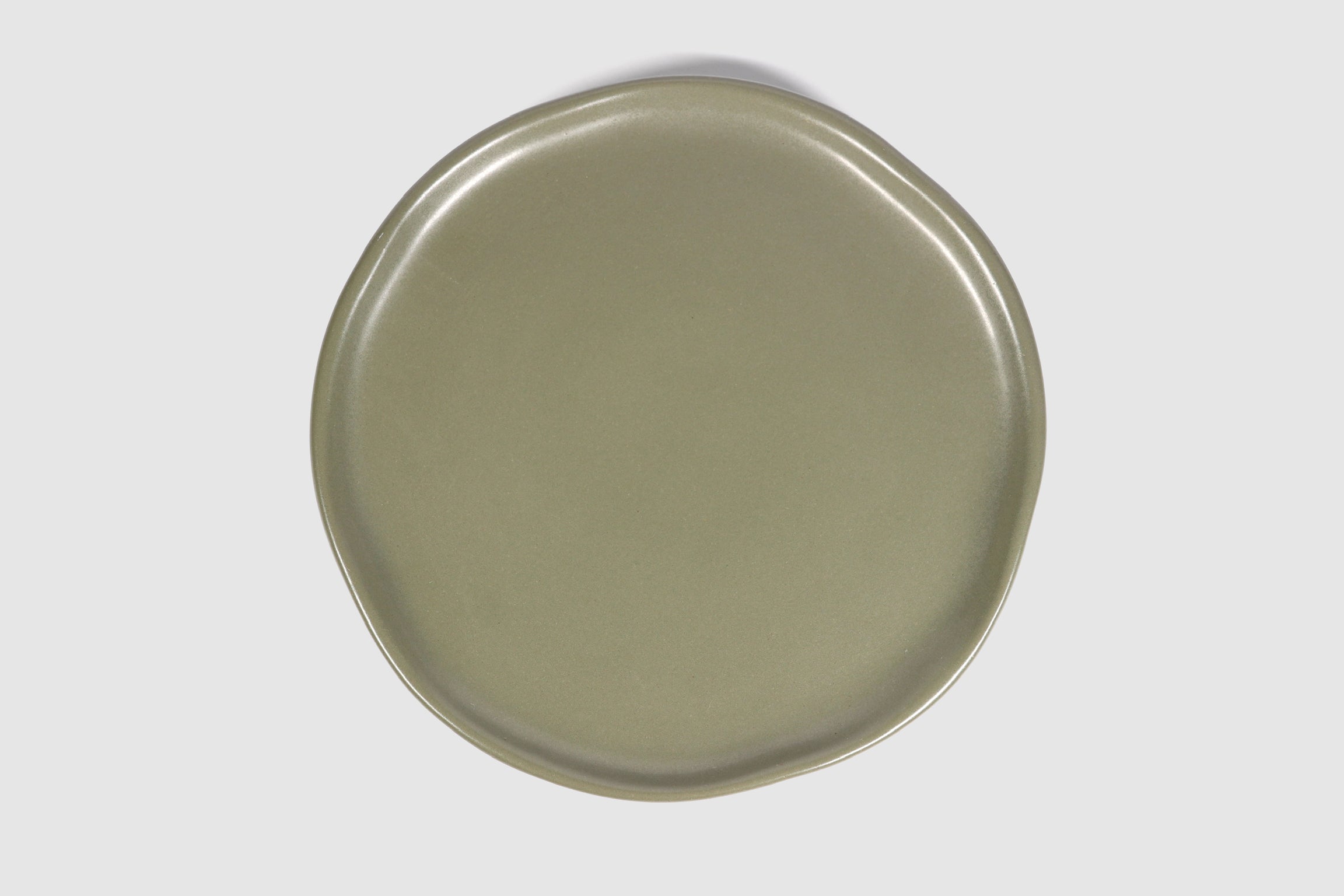 Side Plate Safin by Humo 1810 – taupe stoneware, softly undulating rim, 8.75 inch