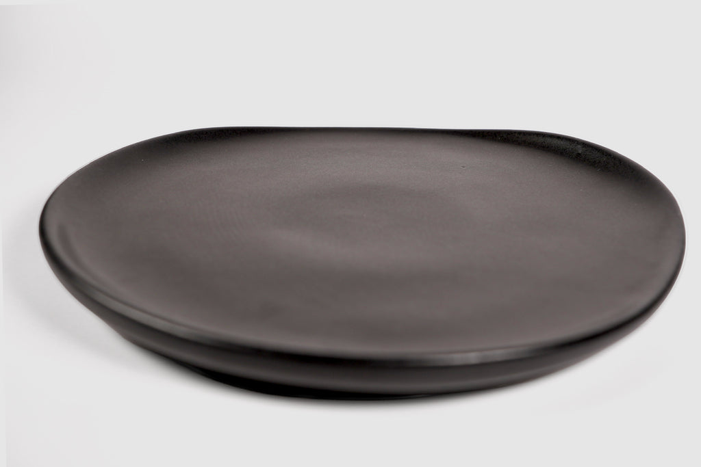 Side Plate Sanka by Humo 1810 – capuchino matte stoneware, soft three-sided edge, 8.25 inch